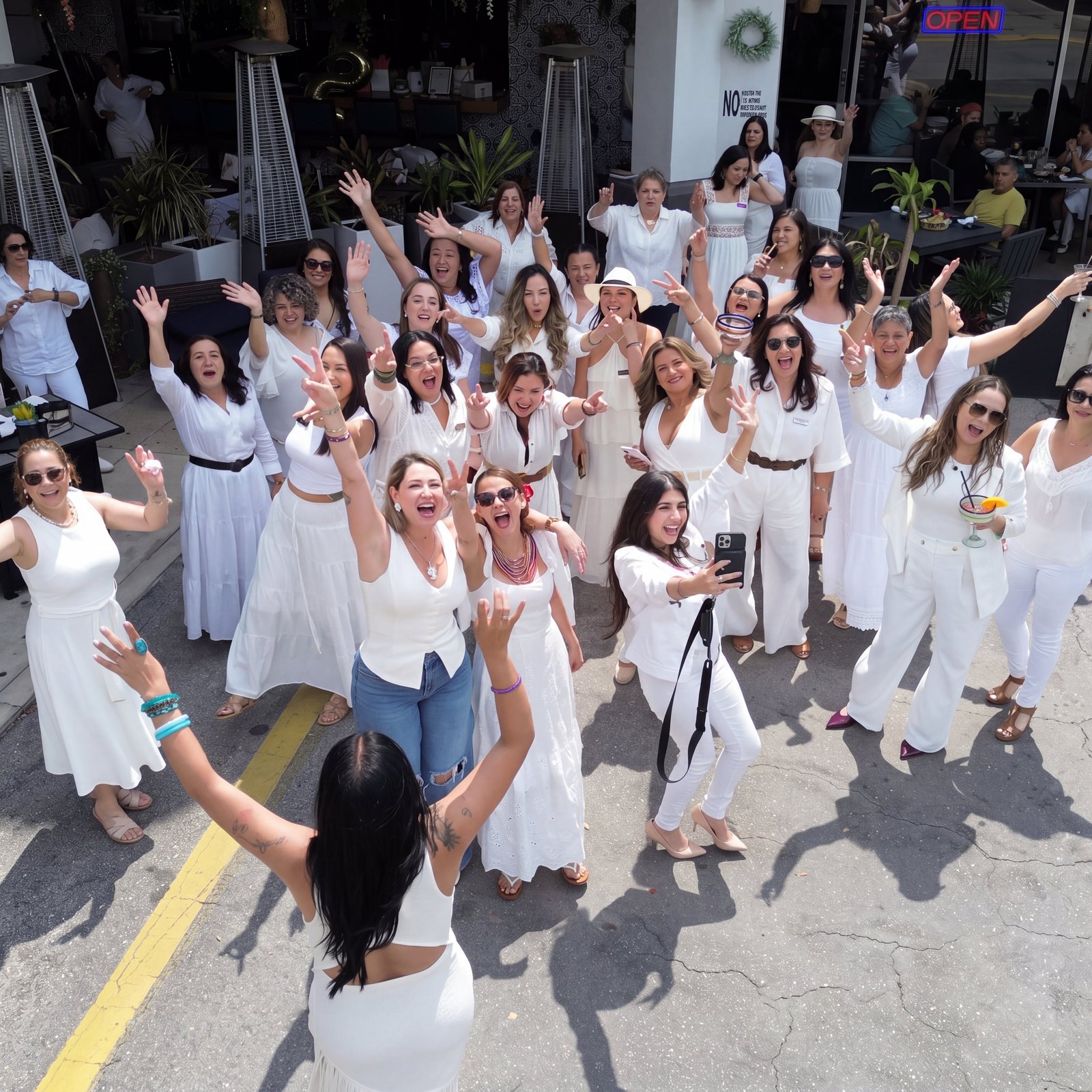 Girls' night group celebration at Frida's