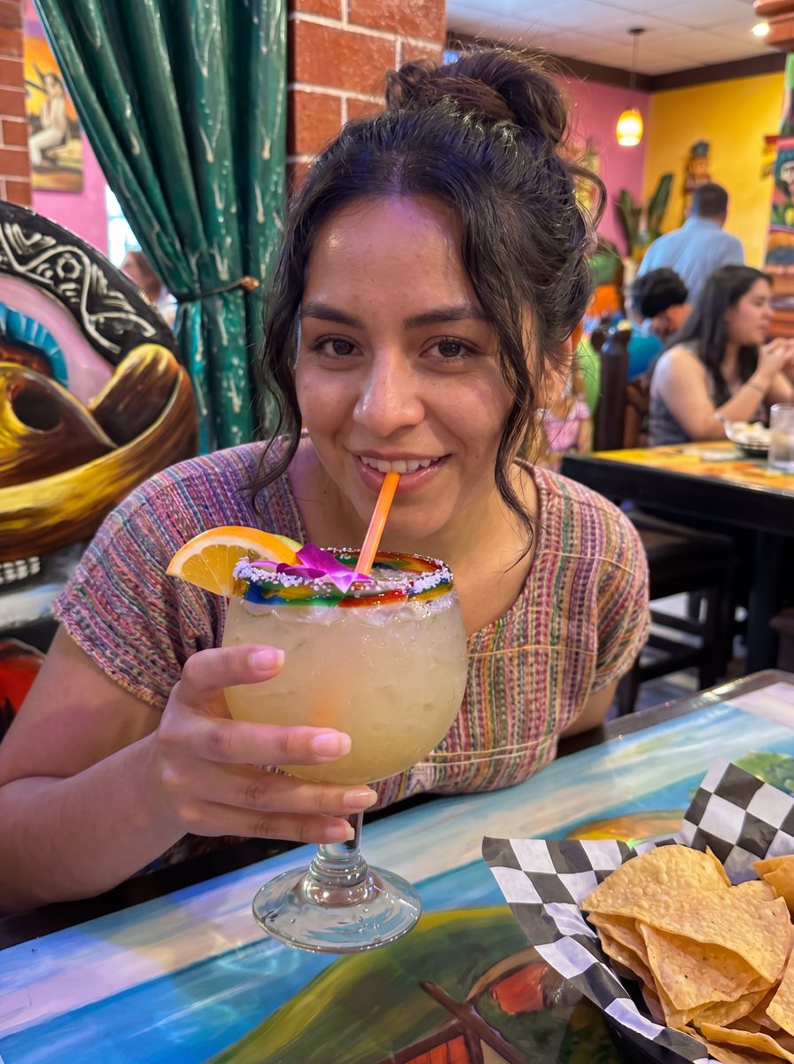 Giant margarita at Frida's
